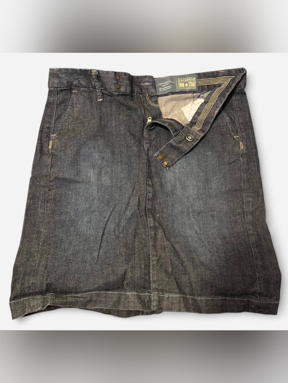 Vintage Converse One Star Denim Style Miniskirt